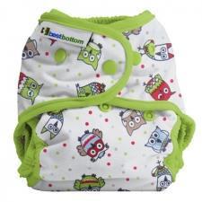 Best Bottom Hoot, Snap Shell, Waterproof Diaper Cover, Owl and Lime 