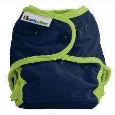 Best Bottom Huckleberry Pie, Snap Shell, Waterproof Diaper Cover, Navy and LIme 