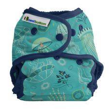 Best Bottom Cotton Jelly Jubilee, Snap Shell, Waterproof Diaper Cover, Jelly Fish