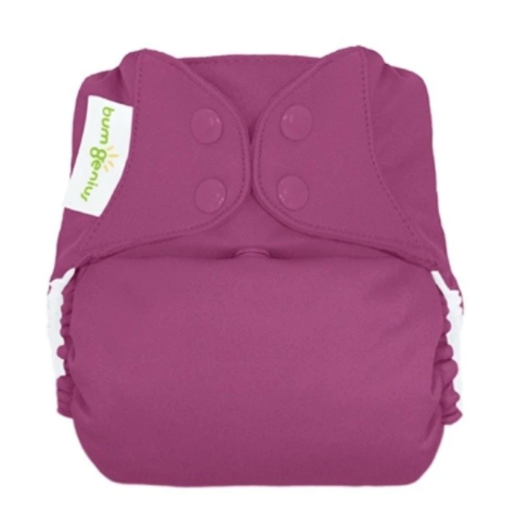 bumgenius elemental Dazzle Purple - One Size Organic Cotton All In One Cloth Diaper