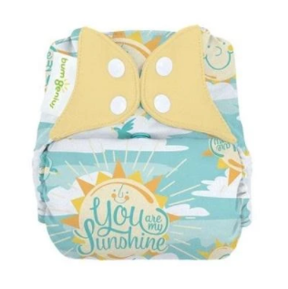 bumgenius Freetime My Sun Sunshine Print  - One Size All In One Cloth Diaper