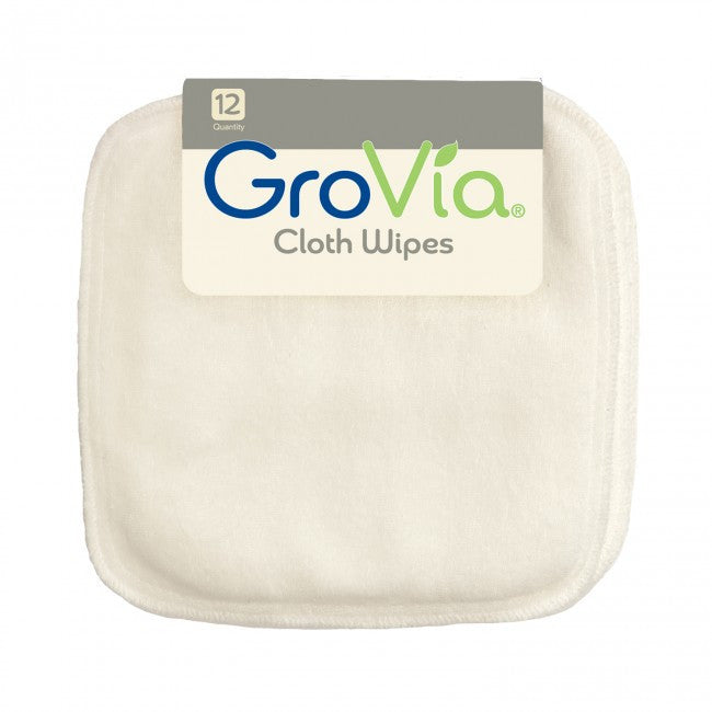 GroVia Cloth Wipes, 12 Count