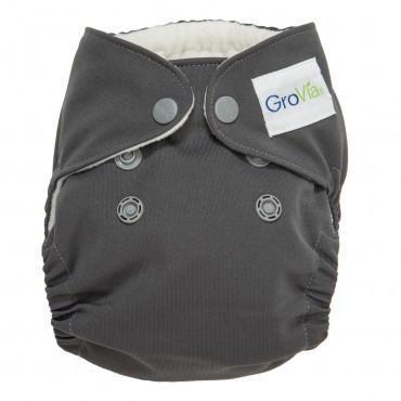 GroVia Newborn All In One AIO, Cloud grey, AIO diaper Nb reusable cloth diaper sale